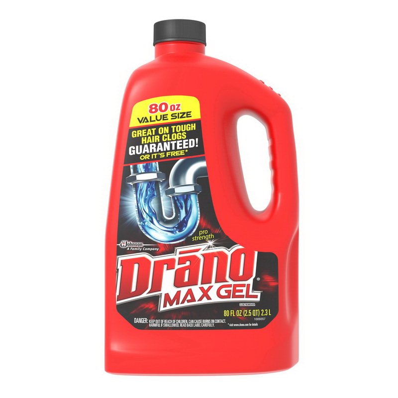 Drano进口代理批发 Drano Max 凝胶堵塞去除剂，80 盎司，每箱 6 件