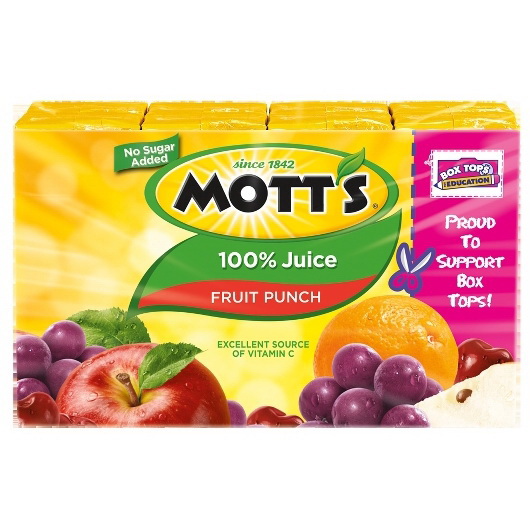 Mott's进口代理批发 Mott's 100% 果汁果汁潘趣酒，54 液量盎司，每箱 4 件