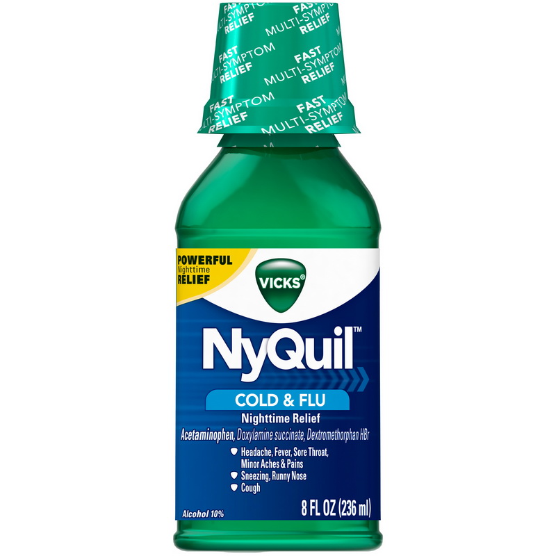 Vicks Nyquil进口代理批发 Vicks Original Liquid Nyquil，8 液量盎司，每箱 12 件