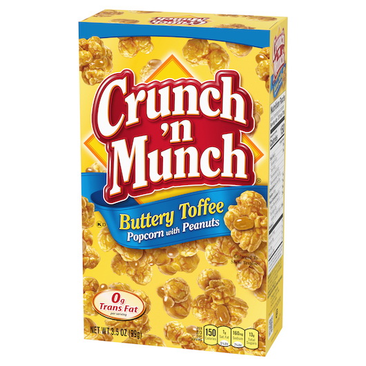 酷牌库|商品详情-Crunch N Munch进口代理批发 Crunch N Munch Crunch'n Munch 黄油太妃糖爆米花，3.5 盎司，每箱 12 粒