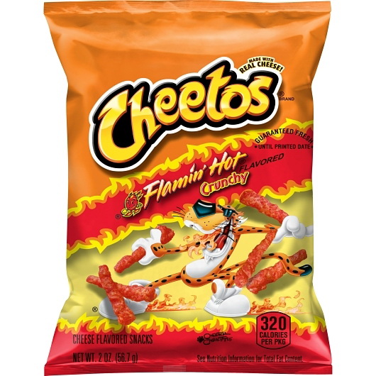 Cheetos进口代理批发 Cheetos 芝士零食脆脆热，2 盎司，每箱 64 粒