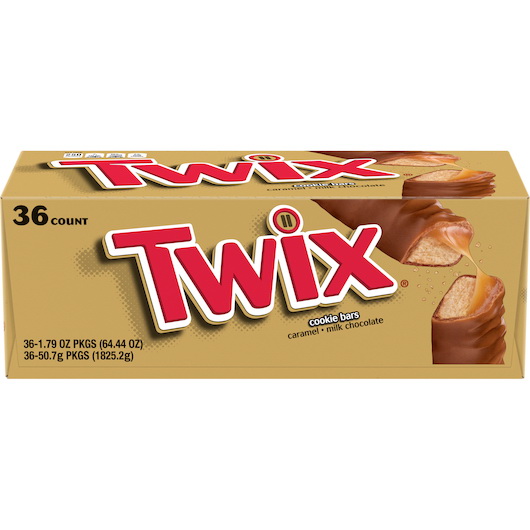 Twix进口代理批发 Twix 焦糖饼干棒，单块，1.79 盎司，每箱 10 块