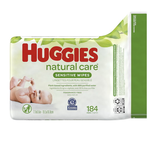 酷牌库|商品详情-Huggies进口代理批发 Huggies 好奇婴儿湿巾天然护理湿巾，不含香料，184 片，每箱 3 片