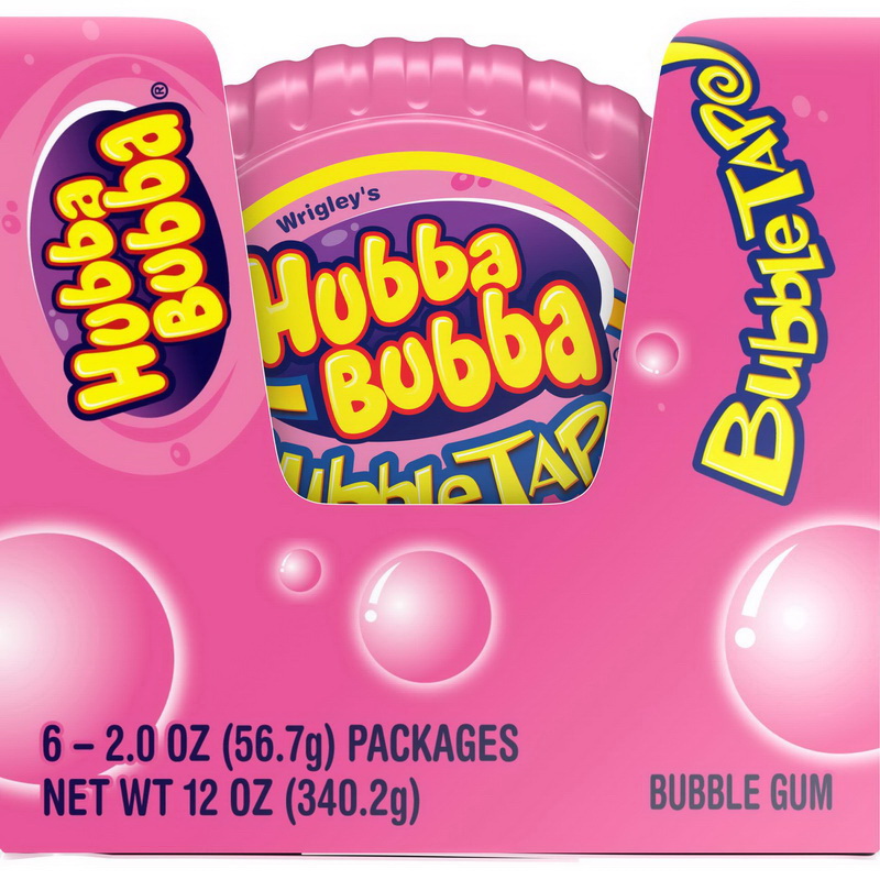 Hubba Bubba进口代理批发 Hubba Bubba 口香糖原创胶带，2 盎司，每盒 6 个，每箱 24 个