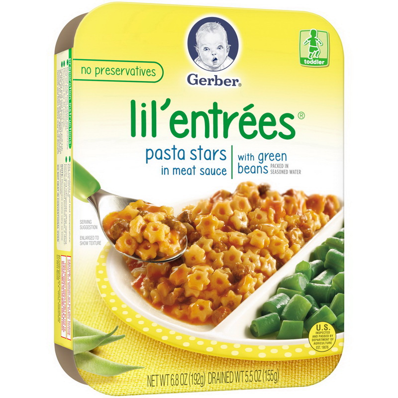 Gerber进口代理批发 Gerber Lil' Entrees Little Entres Psta Mesce Grnbean