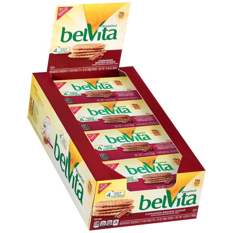 酷牌库|商品详情-Belvita进口代理批发 Belvita 肉桂红糖早餐棒，1.76 盎司，每盒 8 块，每箱 8 块