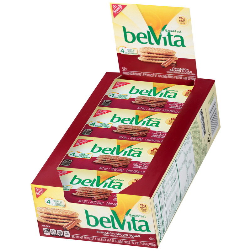 酷牌库|商品详情-Belvita进口代理批发 Belvita 肉桂红糖早餐棒，1.76 盎司，每盒 8 块，每箱 8 块