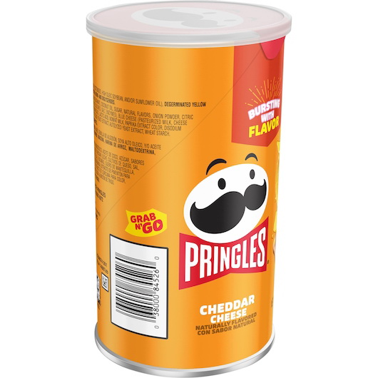 酷牌库|商品详情-Pringles进口代理批发 Pringles Grab & Go 切达奶酪薯片，2.5 盎司，每箱 12 块