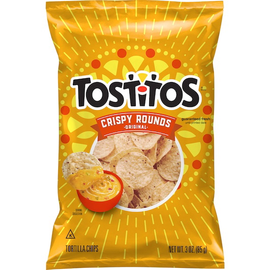 Tostitos进口代理批发 Tostitos 脆片圆形玉米饼片，3 盎司，每箱 28 片