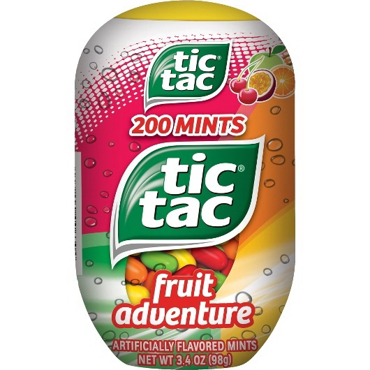 Tic Tac进口代理批发 Tic Tac 水果冒险瓶装，3.4 盎司，每箱 12 个