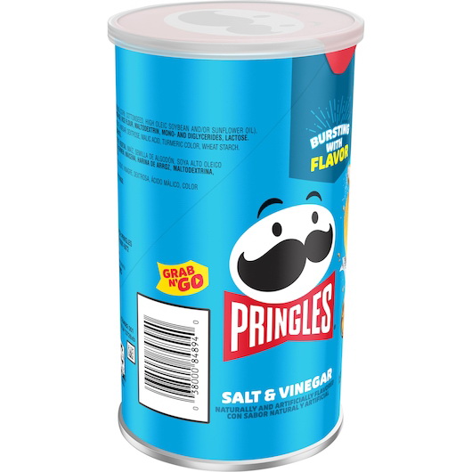 Pringles进口代理批发 Pringles 盐醋薯片，2.5 盎司，每箱 12 片