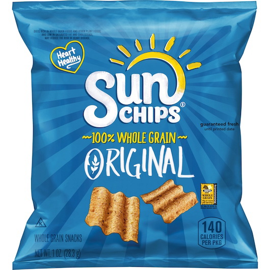 酷牌库|商品详情-Sun Chips进口代理批发 Sun Chips 全麦原味薯片，1 盎司，每箱 104 片