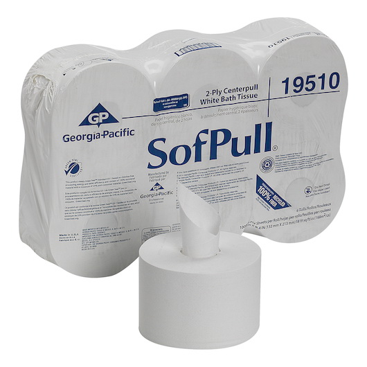 酷牌库|商品详情-Sofpull进口代理批发 Sofpull 2 层高容量中心拉纸巾，306.25 平方英尺，每箱 1 张