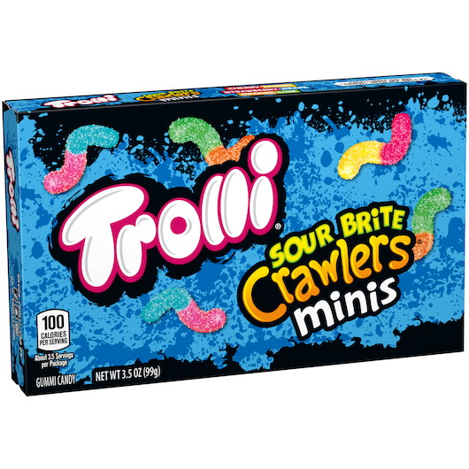 酷牌库|商品详情-Trolli进口代理批发 Trolli Sour Theater Box Brite Crawlers，3.5 盎司，每箱 12 个