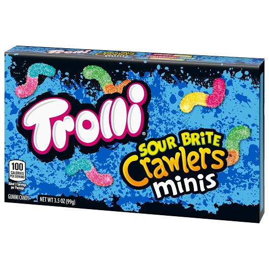 酷牌库|商品详情-Trolli进口代理批发 Trolli Sour Theater Box Brite Crawlers，3.5 盎司，每箱 12 个