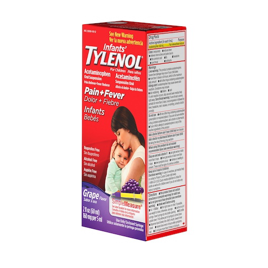 酷牌库|商品详情-Tylenol Infants进口代理批发 Tylenol Infants 婴儿泰诺混悬液葡萄，2 液量盎司，每箱 6 粒