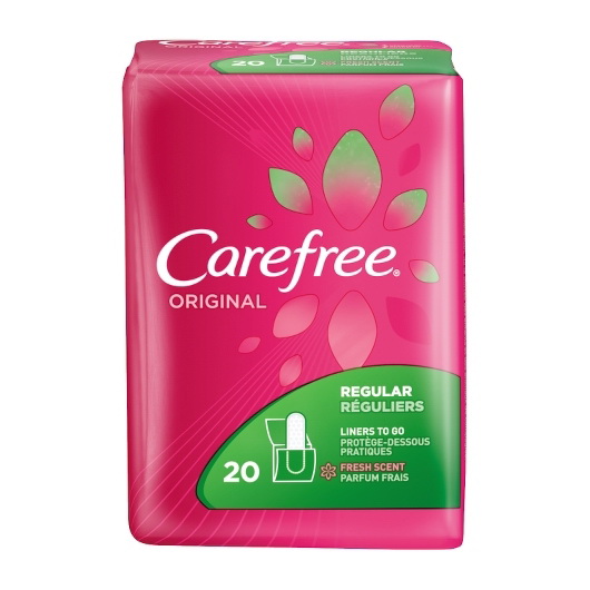 Carefree进口代理批发 Carefree 护垫常规香味含小苏打，20 片，每箱 18 片