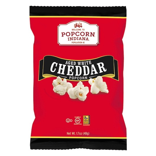 Popcorn, Indiana进口代理批发 爆米花印第安纳白切达干酪，1.7 盎司，每箱 6 个