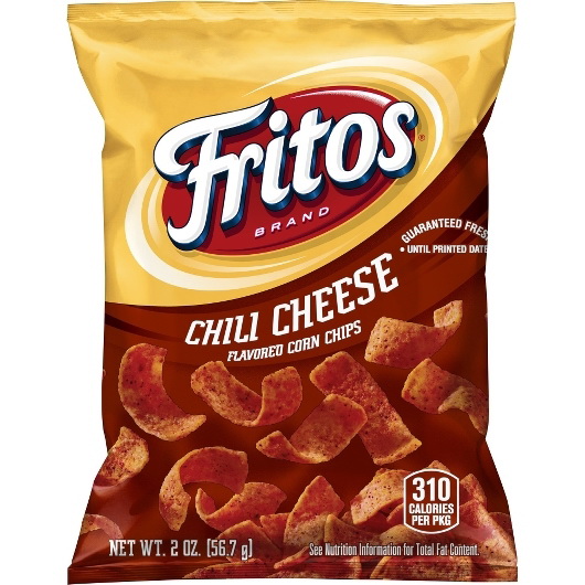 Fritos进口代理批发 Fritos 玉米片辣椒奶酪单份，2 盎司，每箱 64 颗