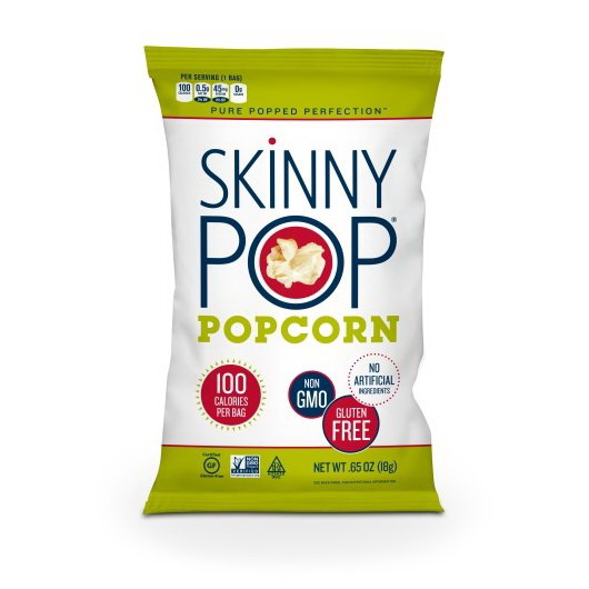 Skinnypop Popcorn进口代理批发 Skinnypop 爆米花 100 卡路里原味袋装，0.65 盎司，每箱 30 颗