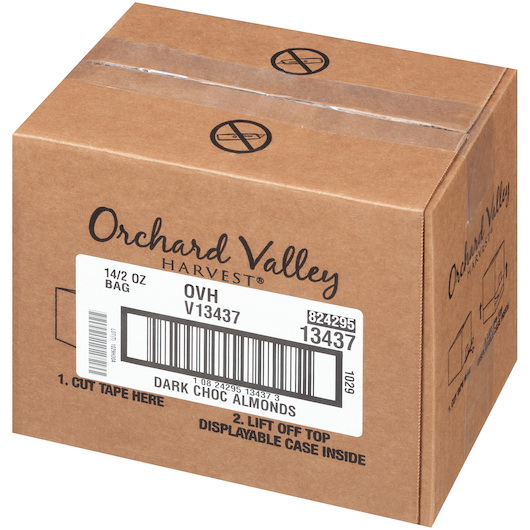 酷牌库|商品详情-Orchard Valley进口代理批发 Orchard Valley Harvest 杏仁黑巧克力，2 盎司，每箱 14 粒