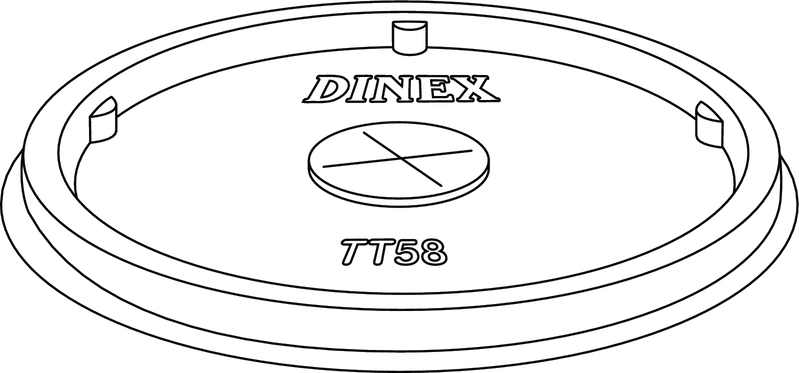 酷牌库|商品详情-Dinex进口代理批发 Dinex 半透明玻璃杯盖，带吸管槽，3.25 英寸，每盒 1 个，每箱 1000 个