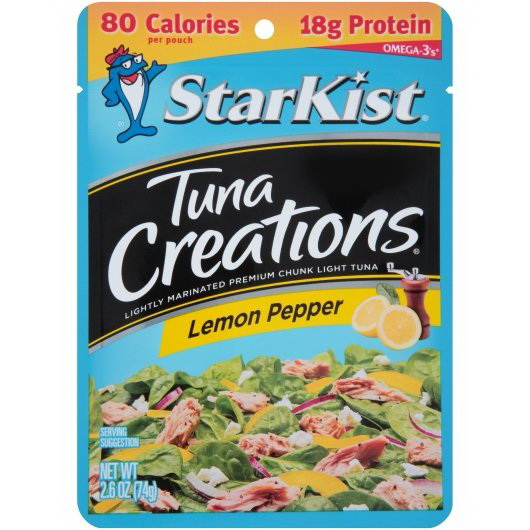 Starkist进口代理批发 Starkist Tuna Creations 柠檬胡椒，2.6 盎司，每箱 24 颗