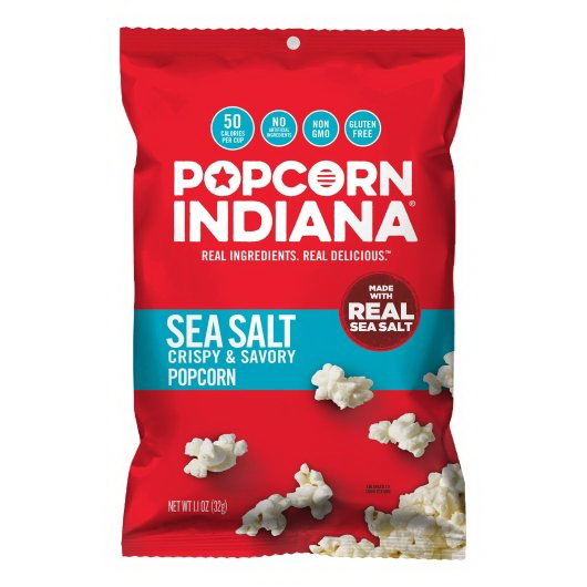 Popcorn, Indiana进口代理批发 印第安纳爆米花香脆可口海盐，1.1 盎司，每箱 6 颗