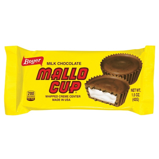 Mallo Cup进口代理批发 Mallo 杯糖果牛奶巧克力，1.5 盎司，每箱 72 颗