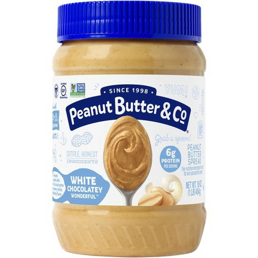 Peanut Butter进口代理批发 Peanut Butter & Co 白巧克力 Wonderful 16 盎司，16 盎司，每箱 6 块