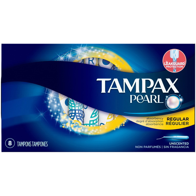 Tampax进口代理批发 Tampax Pearl 常规卫生棉条，8 片，每盒 12 片，每箱 4 片