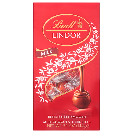 Lindt & Sprungli进口代理批发 Lindt & Sprungli Lindor 牛奶巧克力，5.1 盎司，每箱 6 块