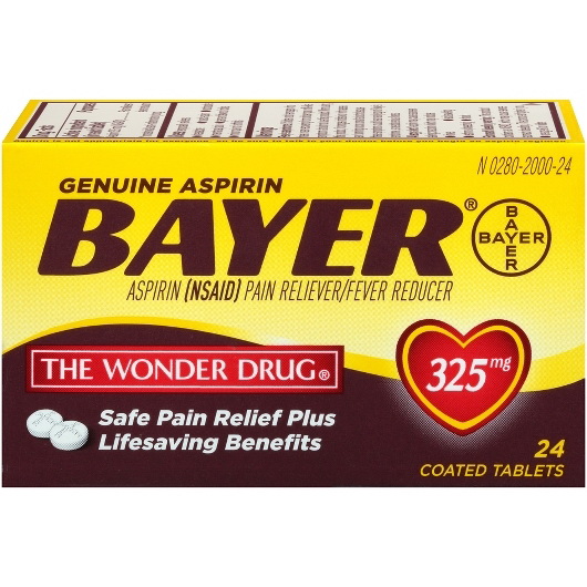 Bayer进口代理批发 拜耳阿司匹林片剂，24 片，每盒 3 片，每箱 12 片