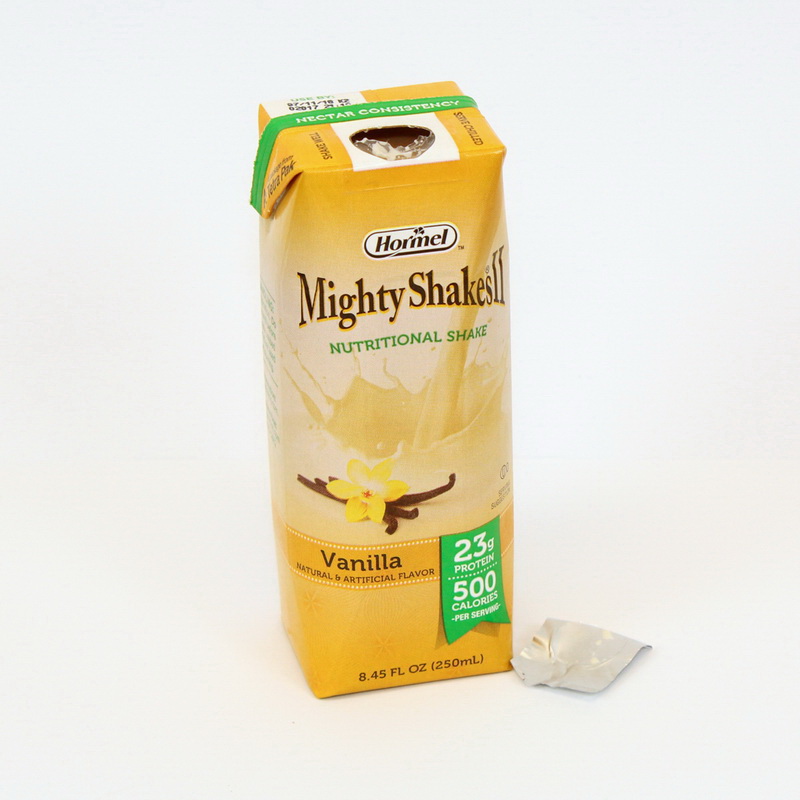 酷牌库|商品详情-Mighty Shake进口代理批发 Hormel Vital Cuisine Iddsi 2 级花蜜浓度香草 500 杯奶昔。每包 8.45 盎司 - 每箱 27 件，27 件，每箱 1 件