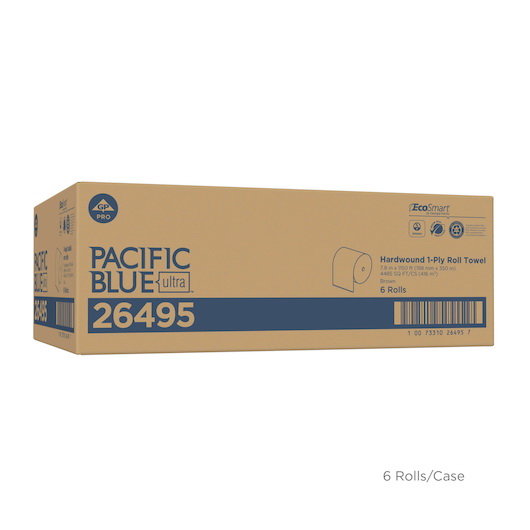 酷牌库|商品详情-Pacific Blue进口代理批发 Pacific Blue Ultra 8 大容量再生（第 3 方）棕色纸巾，1 条，每箱 6 条