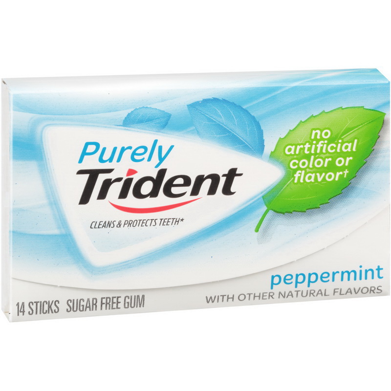 酷牌库|商品详情-Trident进口代理批发 Trident 薄荷无糖口香糖，14 片，每盒 12 颗，每箱 12 颗