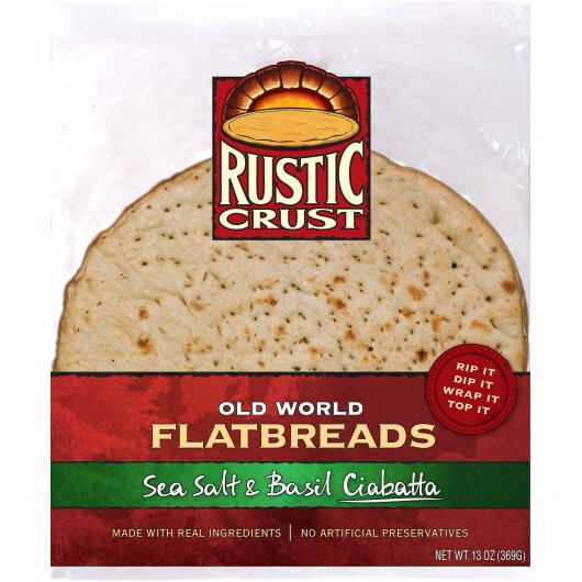 酷牌库|商品详情-Rustic Crust进口代理批发 质朴外皮 Ciabatta 扁面包披萨外皮，各 1 个，每箱 6 个