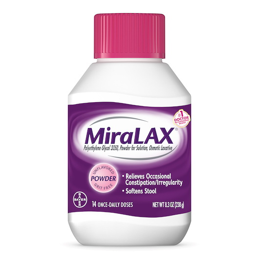 Miralax进口代理批发 Miralax Miralax 1/4" 日装，8.3 液量盎司，每箱 4 个