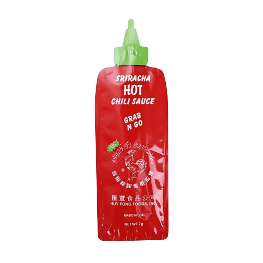 Huy Fong进口代理批发 Huy Fong Sriracha Grab & Go，7 克，每箱 200 个