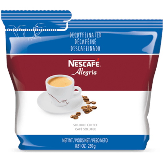 Nescafe进口代理批发 Nescafe Alegria 脱咖啡因速溶咖啡，8.82 盎司，每箱 4 粒