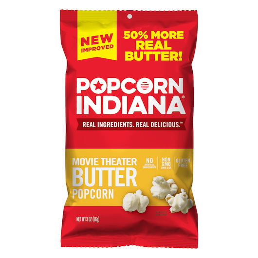 酷牌库|商品详情-Popcorn, Indiana进口代理批发 印第安纳电影院黄油爆米花，3 盎司，每箱 6 颗