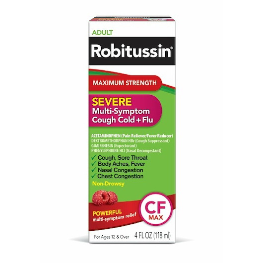 酷牌库|商品详情-Robitussin进口代理批发 Robitussin 咳嗽和流感感冒，4 盎司，每盒 3 粒，每箱 8 粒