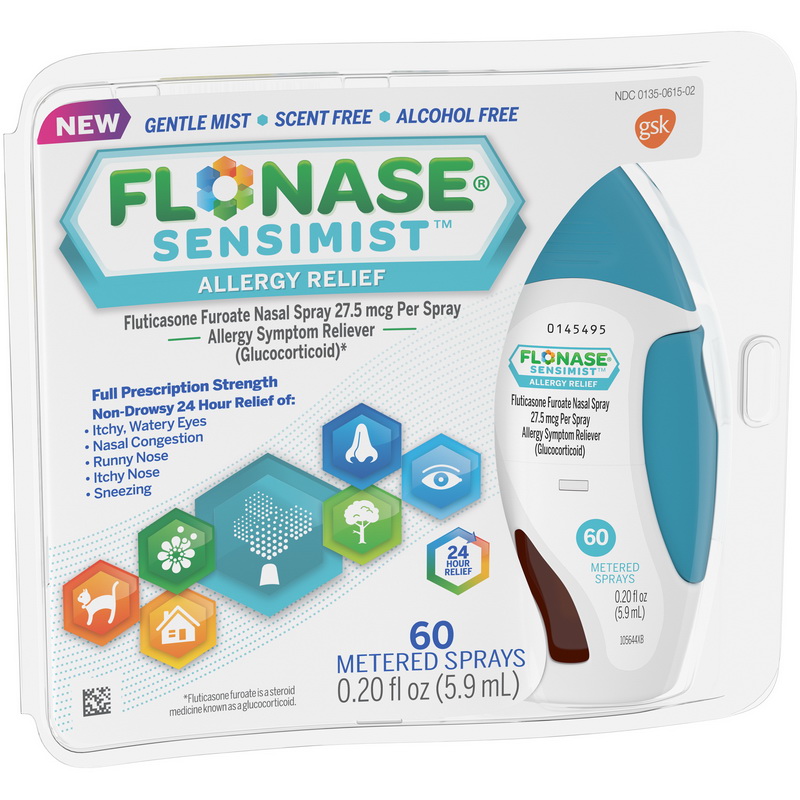 Flonase进口代理批发 Flonase Sensimist，60 剂量，每盒 3 颗，每箱 4 颗