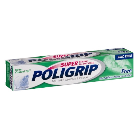 Poligrip进口代理批发 Poligrip Free 霜，2.4 盎司，每箱 4 件