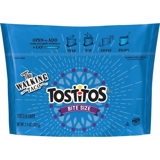 Tostitos进口代理批发 Tostitos 一口大小步行玉米卷，2.5 盎司，每箱 18 粒