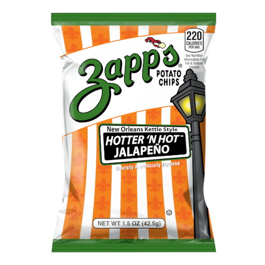 Zapp's Potato Chips进口代理批发 Utz Zapp's 薯片 墨西哥辣椒片，0.09 磅，每箱 60 片