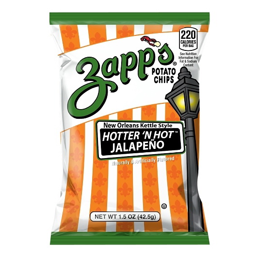 酷牌库|商品详情-Zapp's Potato Chips进口代理批发 Utz Zapp's 薯片 墨西哥辣椒片，0.09 磅，每箱 60 片