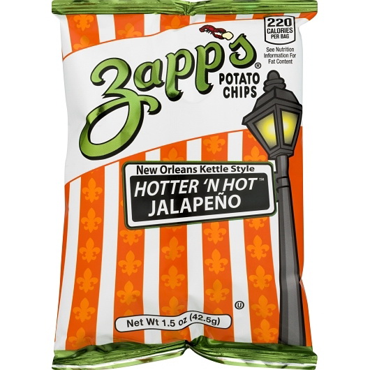 酷牌库|商品详情-Zapp's Potato Chips进口代理批发 Utz Zapp's 薯片 墨西哥辣椒片，0.09 磅，每箱 60 片