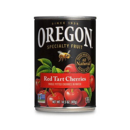 Oregon Fruit Product进口代理批发 俄勒冈州水果产品去核红酸樱桃，14.5 盎司，每箱 8 个