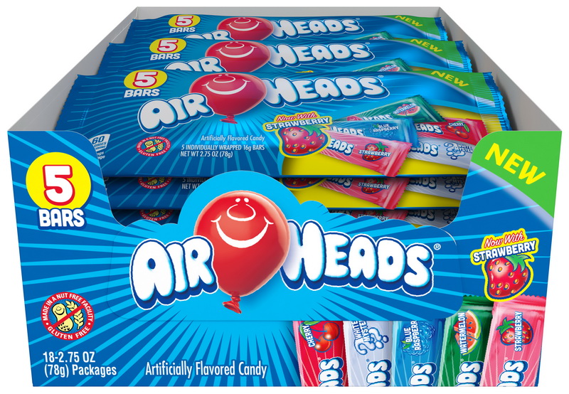 酷牌库|商品详情-Air Heads进口代理批发 Airheads 多种包装西瓜、蓝莓、樱桃、草莓和白色神秘，2.75 盎司，每盒 18 个，每箱 8 个